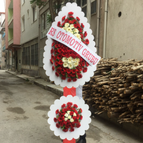  Burdur Çiçek Gönder CANLI CELBERADAN ÇİFLİ ÇELENK